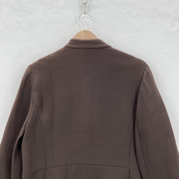 Eileen Fisher Jacket Womens Small Rayon Silk Blend Textured Button Up Blazer - Picture 14 of 16